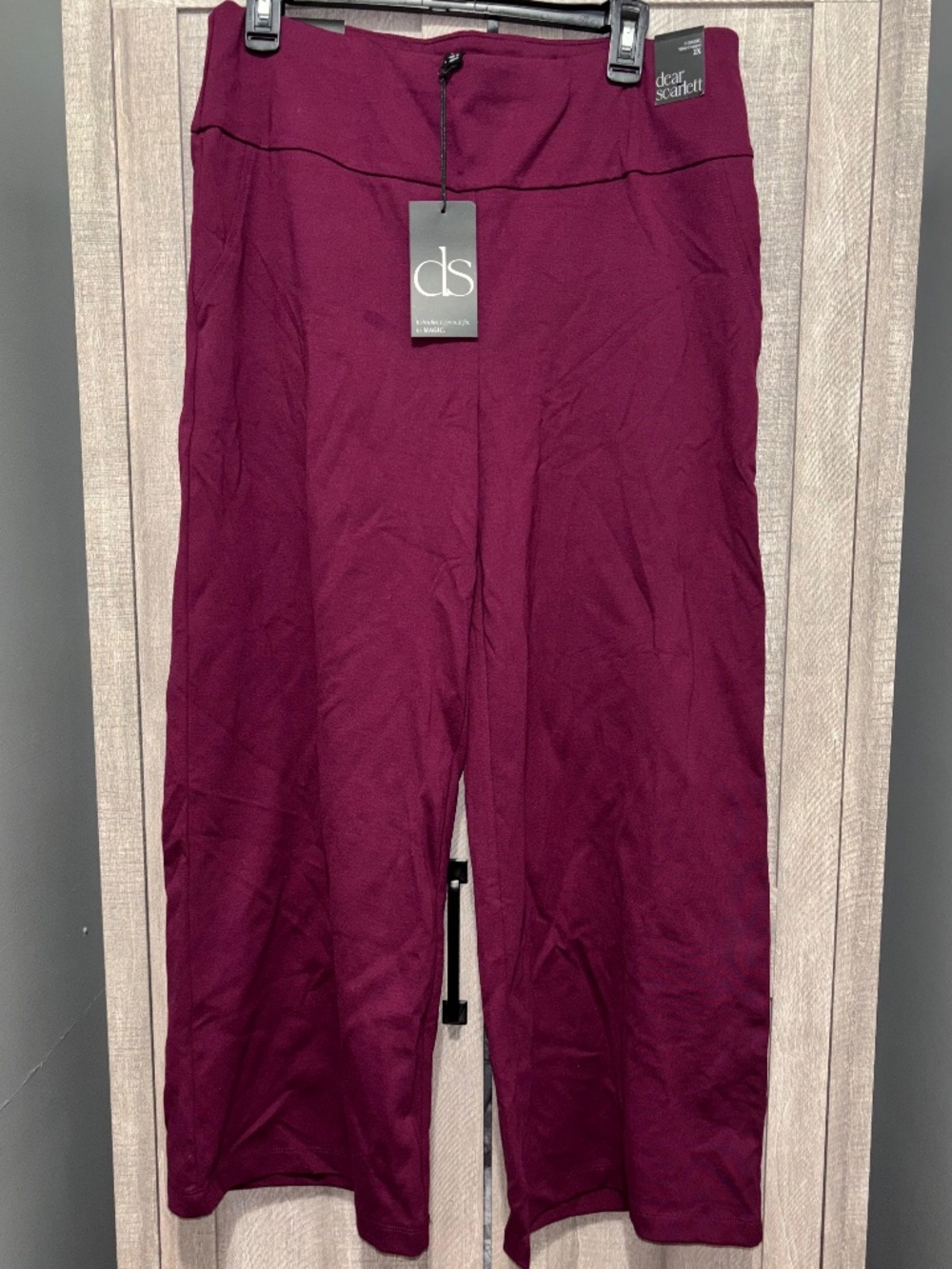 Dear Scarlett Magic wide leg cropped pants NWT 2X